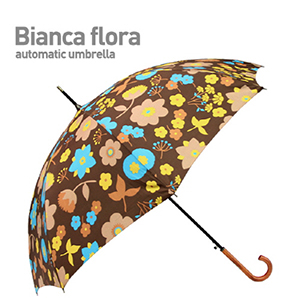 BIANCA FLORA (Brown) 자동 장우산